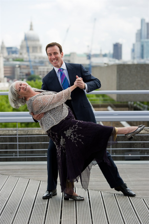 Ann and Anton duBeke reunited for a BUPA health initiative