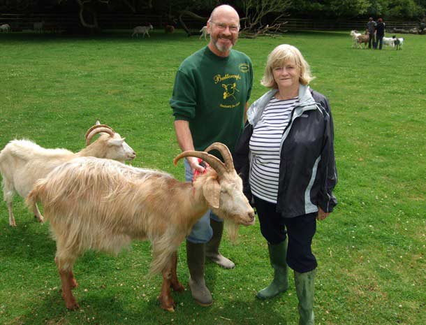 Ann Widdecombe visiting Buttercups Sanctuary for Goats