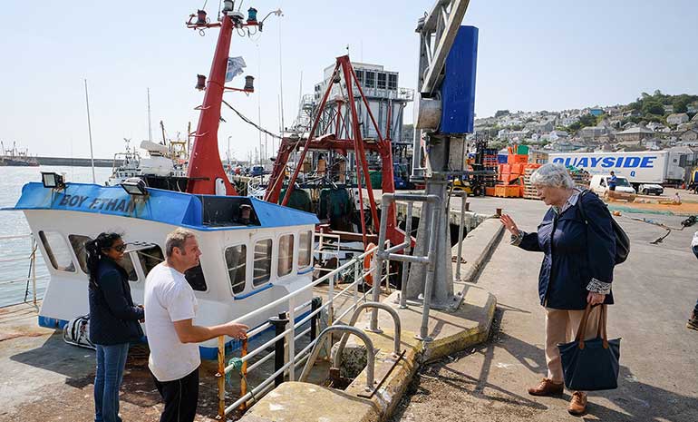 Ann visits fishermen in Newlyn, Cornwall